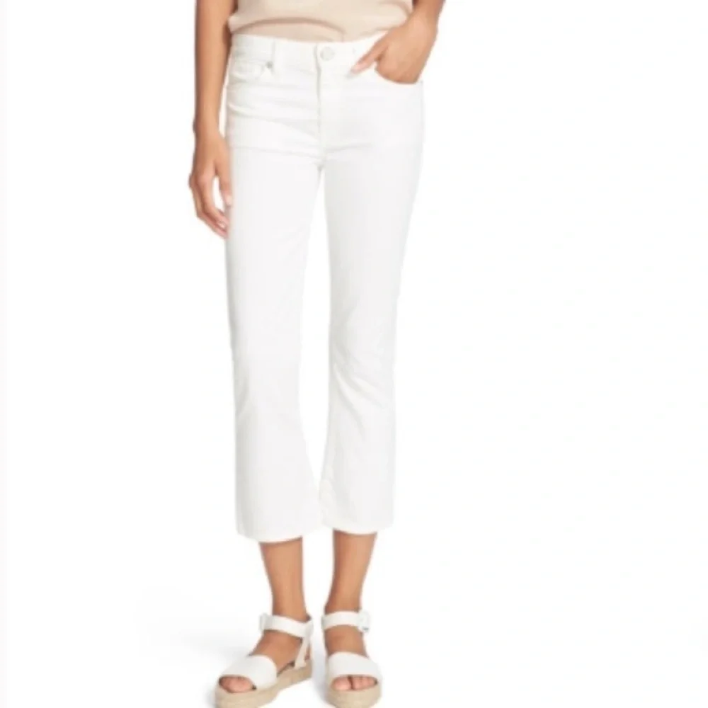 Joie | crop flare jeans in porcelain (30) like new - Picture 1 of 12
